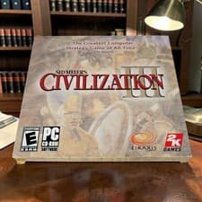 Sid Meier's Civilization III PC CD-ROM Cardboard Gatefold Cover Sealed New