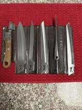 Vintage Kershaw Blade Trader Knife Set Model 1099 Seki Japan 6 pc w/Roll Pouch