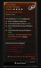 🌟🌟🌟🌟DIABLO 4💍SEASONAL 14🔥LEGEN RING🔥4GA-CRIT %+CRIT DMG+VUL DMG+CDR