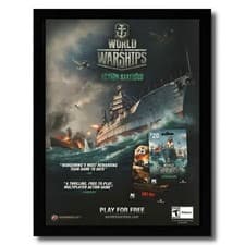 2015 World of Warships Framed Print Ad/Poster PC PS4 Xbox One Video Game Art
