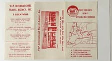 NBA 1976-77 NEW JERSEY NETS  pocket schedule V.I.P. TRAVEL AGENCY