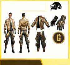 PUBG x LaFengLong "Peerless Elegance" Set - Black Gold Berlin Pants CDK Instant