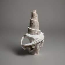 Twisted Tower- 8 inches-White