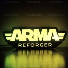 Arma Reforger RGB Gaming Lamp – LED Light Box for Streamer Setup, RGB, Gamer