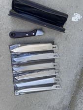 Vintage Kershaw Blade Trader Knife Set  Japan 6 pc w/Roll Pouch