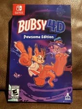 Bubsy 4D Pawsome Edition - Nintendo Switch Complete with Manual Poster Art Book