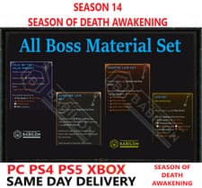 DIABLO 4 SEASON 14 ALL BOSS KEY SET/MATS ✅PC PS4 PS5 XBOX✅DIABLO IV